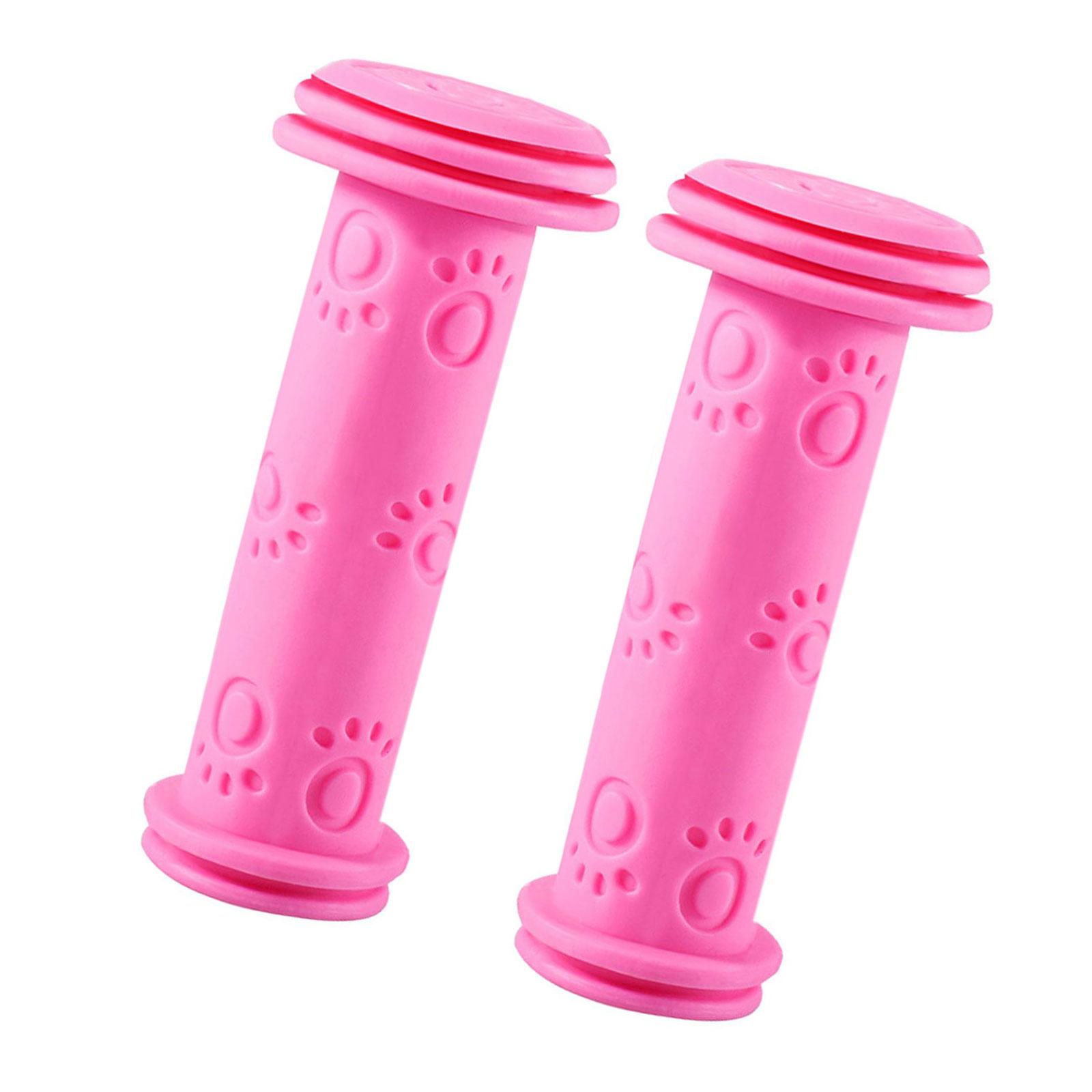 

Мягкие резиновые ручки для велосипеда, легко устанавливаемые, нескользящие, удобные ручки для детского велосипеда розовый