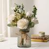 40cm Simulation Flower Rose Bouquet Living Room Home Decoration Desktop Vase Flower Arrangement Red Pink Roses Fake Flowers