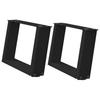 Vidaxl Coffee Table Legs, 2 Pcs, Black, 50X(30-31) Cm, Steel
