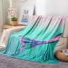 1Pc Mermaid Tail Print Flannel Blanket, High quality Comfortable for All Seasons, Home Decor, Warmth and Comfort, Perfect for Christmas Gifts