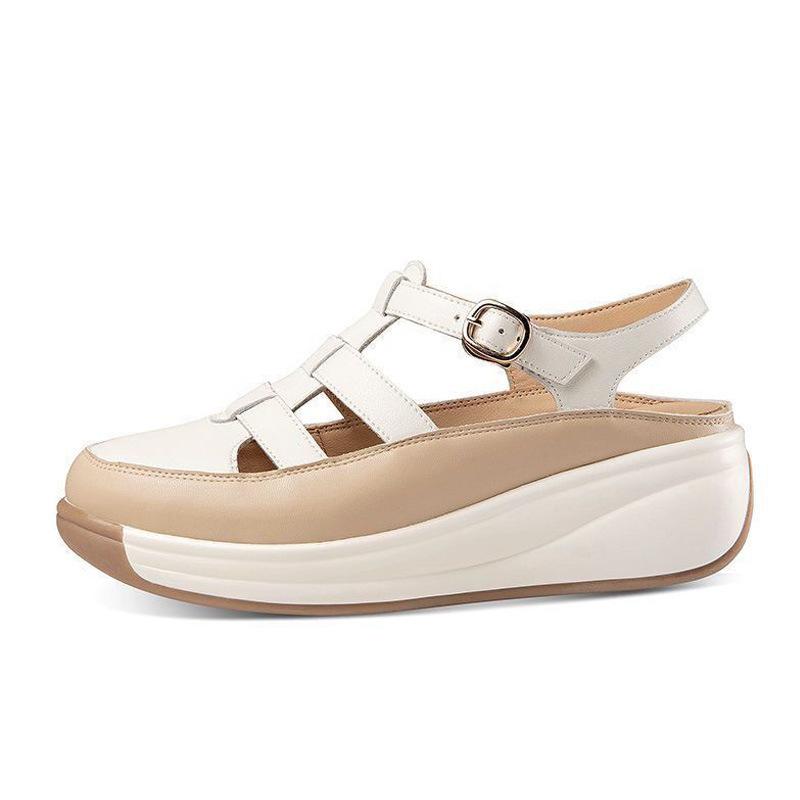 

Весна и лето новые мягкие подошвы римские однословные пряжки полые ретро повседневные туфли пустые задники женские туфли одинарные туфли туфли для мам мокасины 35 абрикосовый