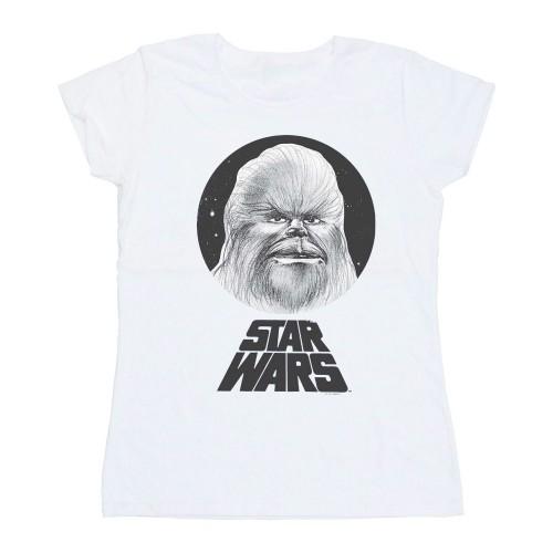 

Star Wars Womens/Ladies Chewbacca Sketch Cotton T-Shirt XXL білий