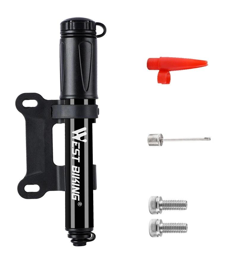 

WEST BIKING Mini Bike Pump 100PSI Schrader Presta Valve MTB Road Cycling Pump Aluminum oy Bicycle Hand Air Pump Tire Inflator