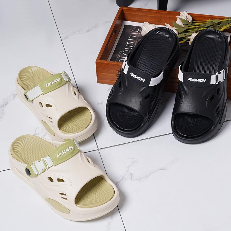 26 New men's thick-bottomed beach summer home wear open-toed non-slip men's rear draw with cool slippers