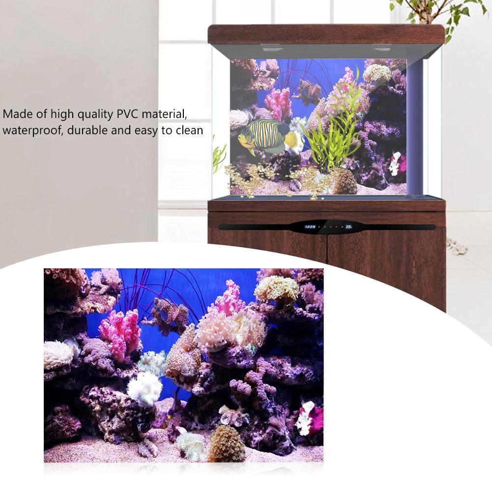 3D Effect Adhesive Coral Seaworld Poster for Aquarium Fish Tank Decoration
