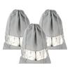 3Pcs NonWoven Fabric Shoes Storage Bag Travel Dust Proof Shoe Bag for Household Storage(M Size