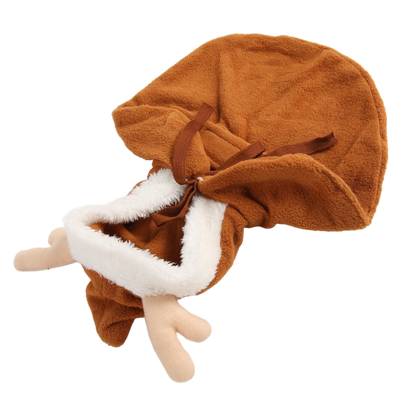 

Cute Dog Christmas Elk Costume Soft Warm Loose Fashionable Dog Puppy Elk Hoodie Coat for Small Dogs XL