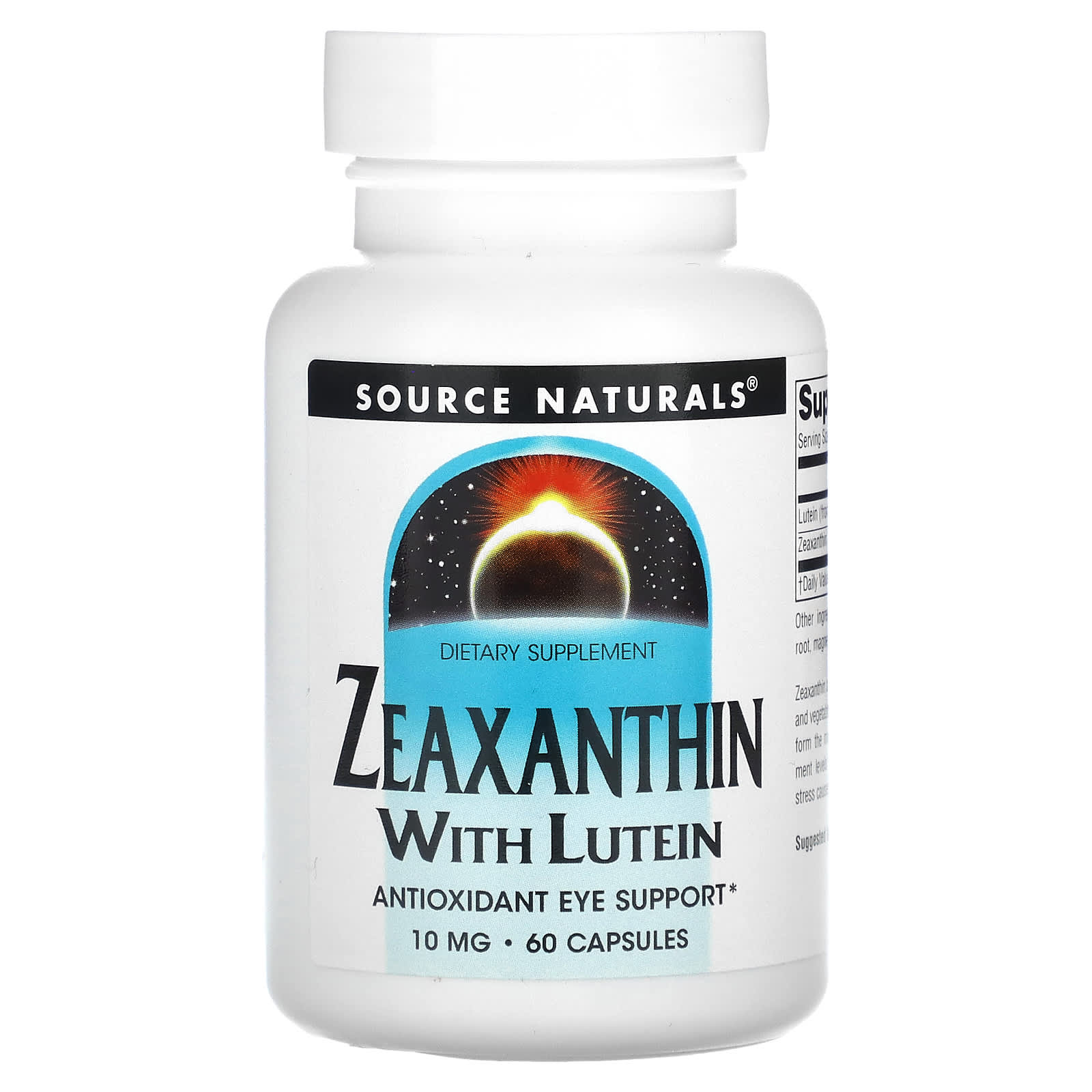 

Zeaxanthin with Lutein, 10Mg, 60 Capsules