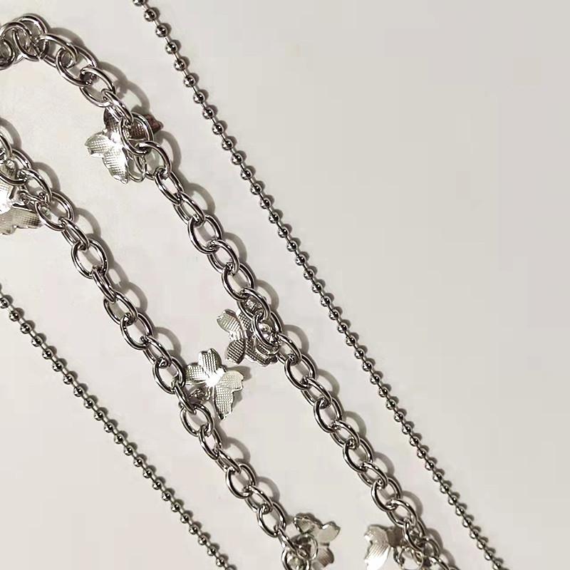 Personality Trend Metal Clothing Punk Style Copper Butterfly Piece Fringed Jeans Chain Waist Chain