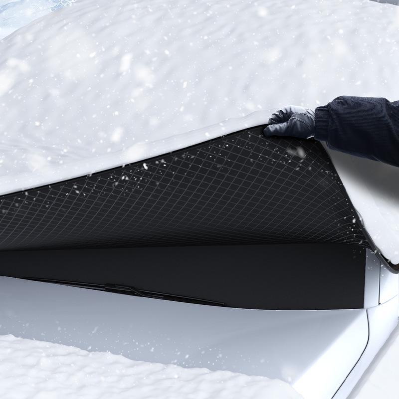 Universal Car Half Cover: All-Season Sun and Rain Protection