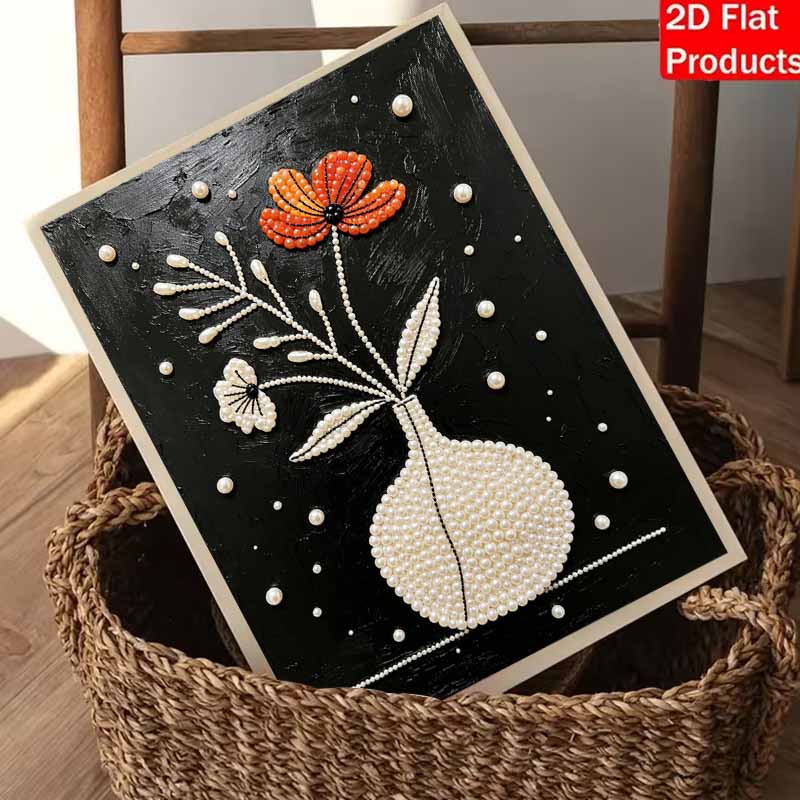 Perlenmalerei Kunst Handgefertigte Blumenvase DIY Perlendekoration Malerei