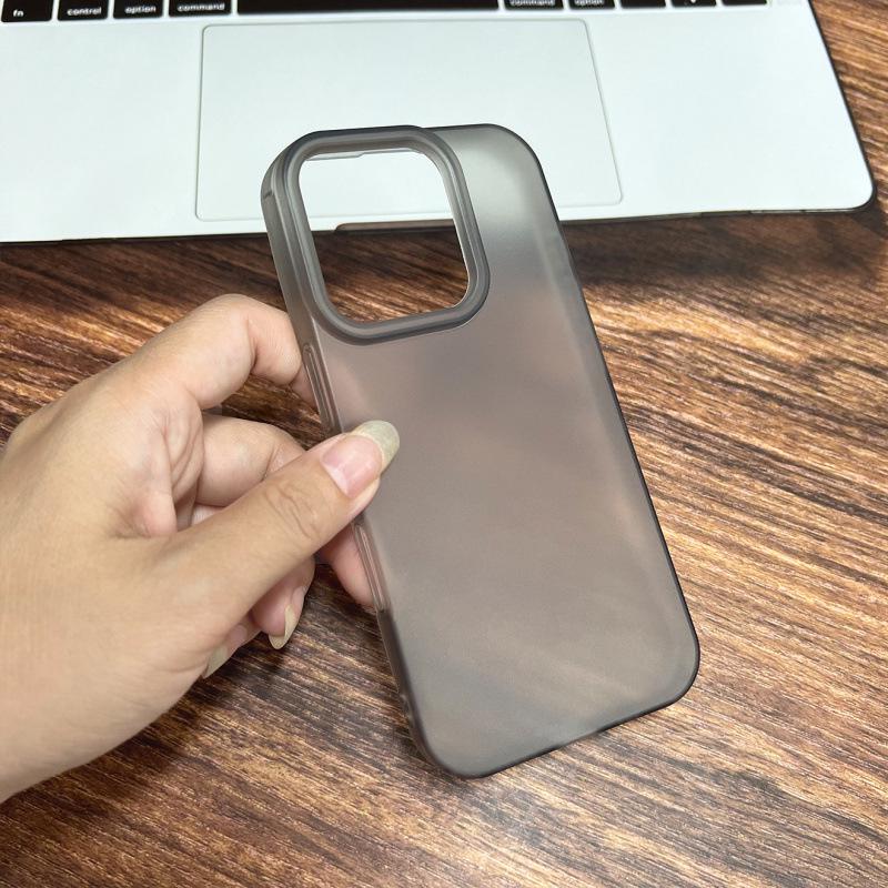 Frosted Transparent Gray Drop-Proof Protective Case for Apple 15 Promax