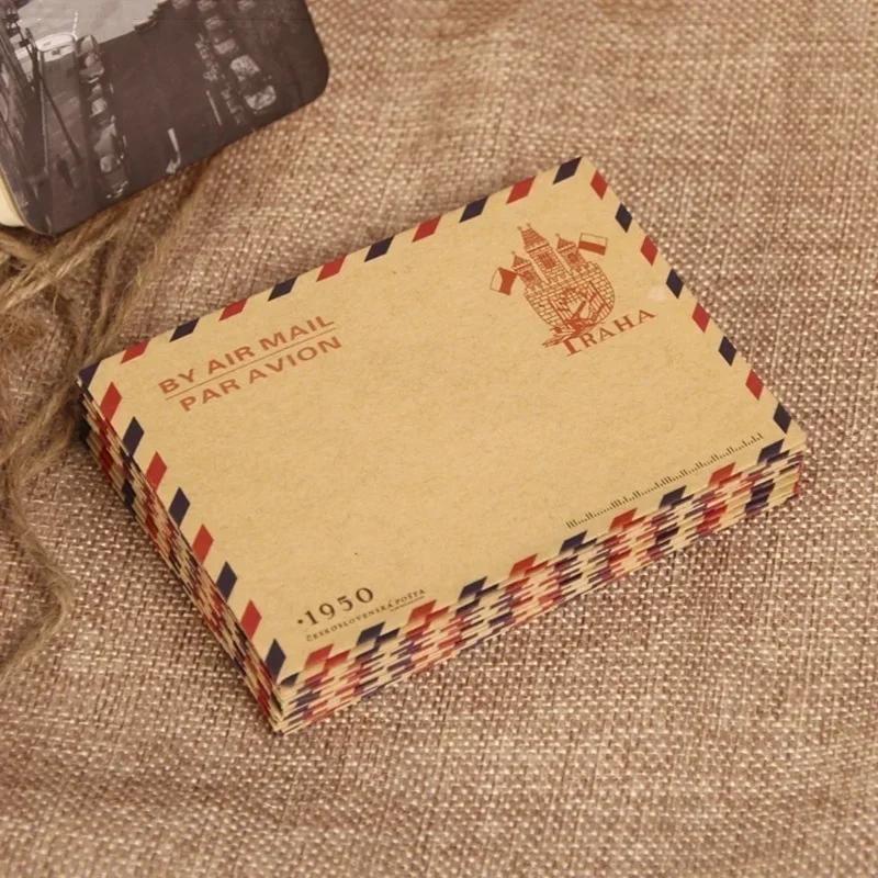 10 stk Enkle Kreative Kort 9,7*7,5cm Retro Populær Konvolutt Postkort Brev Holdbar Kraft Papir Skrivesaker Oppbevaring Papir Tilbehør