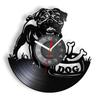 Pug Dog Wall Clock Vintage Puppy Wall Art Kid Room Wall Decor Vinyl Record Clock British Bulldog Clock Dog Breeds Gift Dog Lover