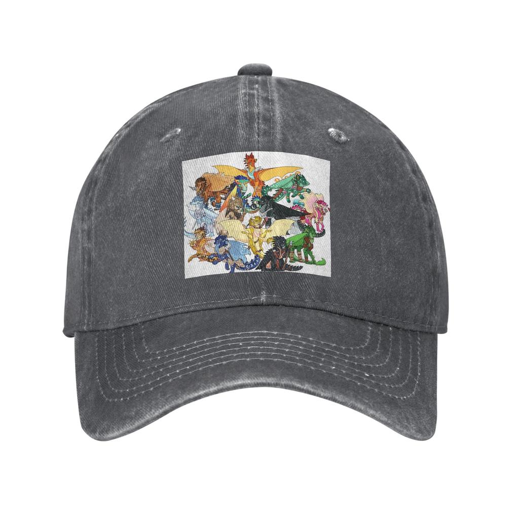 Wing Of Fire All Dragon Washed Denim Cap Casual Baseball Caps Adjustable Hat Summer Unisex Baseball Hats