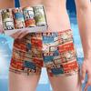 4Psc/Lot Men's Panties Fashion Men's Boxer Shorts Modal Boxer Printed Shorts Winter Male Breathable Underwear Men Underpants