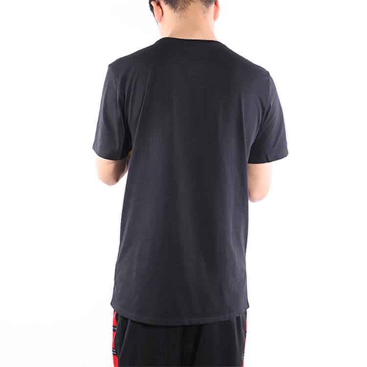 Nike Alphabet Print Sports Crew Neck T-Shirt Men Tops Black AQ3242-010