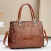 Classic Retro Women Shoulder Bag Large Capacity Crocodile Pattern Crossbody Bag Luxury Brand Designer Handbag Commuting Tote Bag