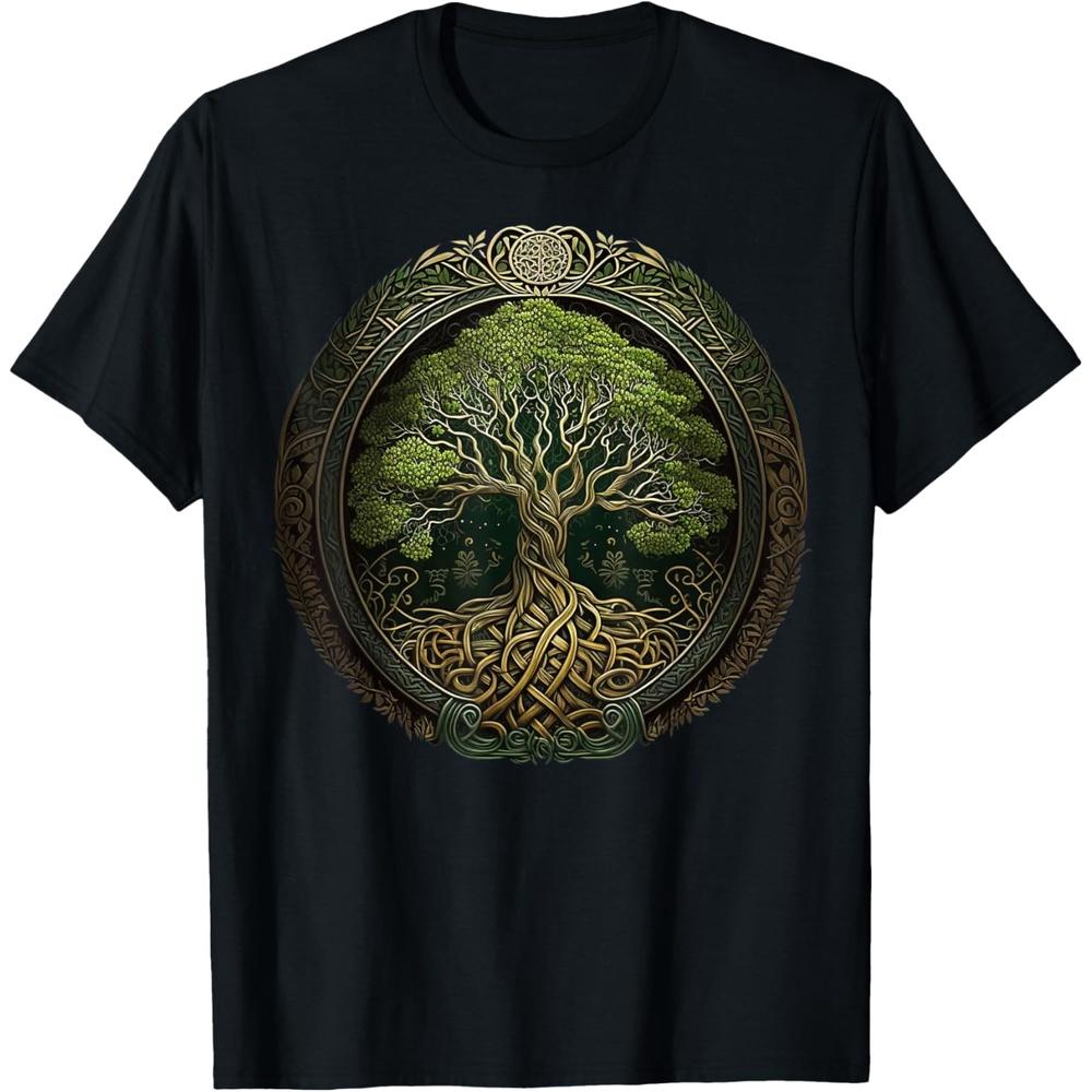 Nordic Knotwork Tree Of Life or Viking Yggdrasil on Celtic T Shirt XXL чёрный