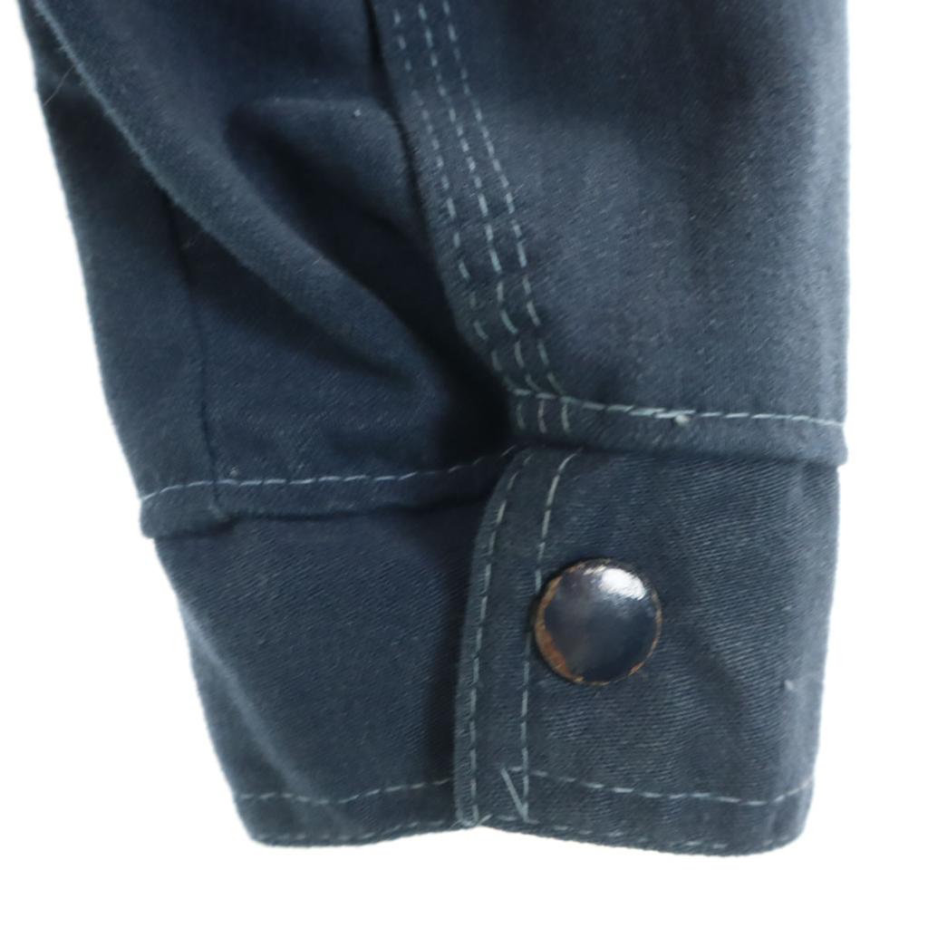 VINTAGE 70s Safari jacket Work jacket 36 Navy Men's Used