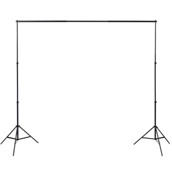 VidaXL Photo Studio Kit and 3 Adjustable Backdrops Cotton 3x5 M