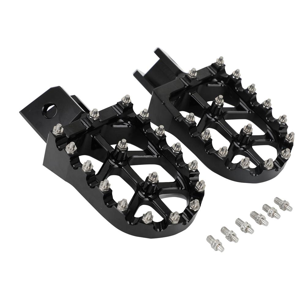 Motorcycle Footpegs Rest Pedal Black For Yamaha TW 200 TW200 1987-2023