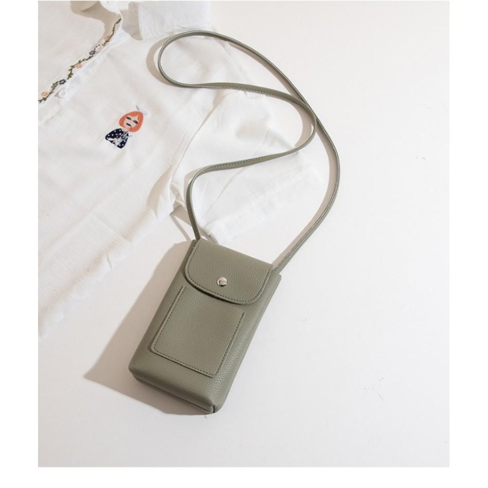 IELGY Adjustable Shoulder Strap High-End Soft Leather Cross-Body Mobile Phone Bag Shopping Walking Mini Pouch
