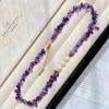 High Quality Natural Amethyst Freshwater Pearl Design Sweater Chain Necklace Collarbone Chain, Fidelity