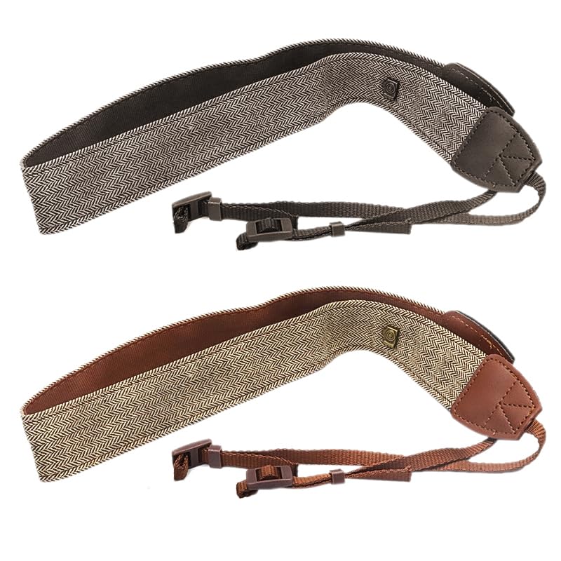 XIAOBUDING Camera Adjustable Shoulder Camera Strap for Compact Digital Set of Adjustable Stylish Bohemian Cotton 137cm Long Strap, Shoulder/Neck