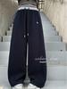 Girls' 2025 Wide-Leg Sweatpants with Velvet - Winter/Spring Sports Style