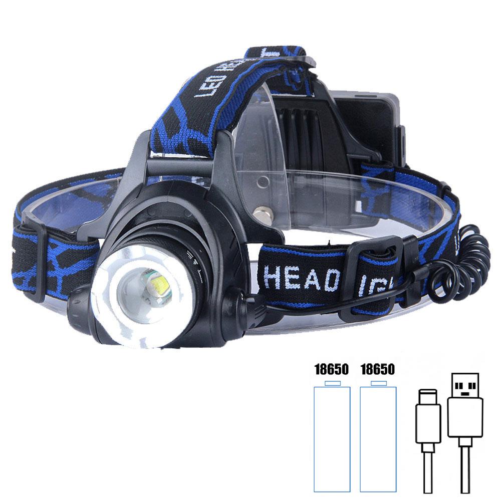 

Мощный светодиодный налобный фонарь, перезаряжаемый, телескопический, масштабируемый, водонепроницаемый, рабочий, с высоким световым потоком