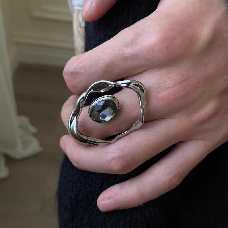 Openable Finger Rings Exaggerated Line Adjustable Opening Rings Eye Catching Finger Jewelry Suitable for Daily Wear