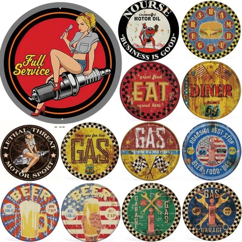 Vintage Metal Wall Art Plaque 20x20cm, Kitchen Coffee Bar Cafe Decor Sign