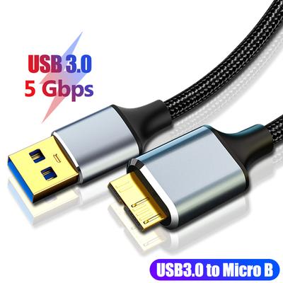 USB 3.0 Type A  To Micro B Connector Cable 5Gbps 3A Fast Data Sync Cord USB C To Micro B Adapter External Hard Drive Disk Cable
