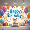 Party Backdrop Puppy Adorable Mixed Colors Photo Booth Background Birthday Party Decor