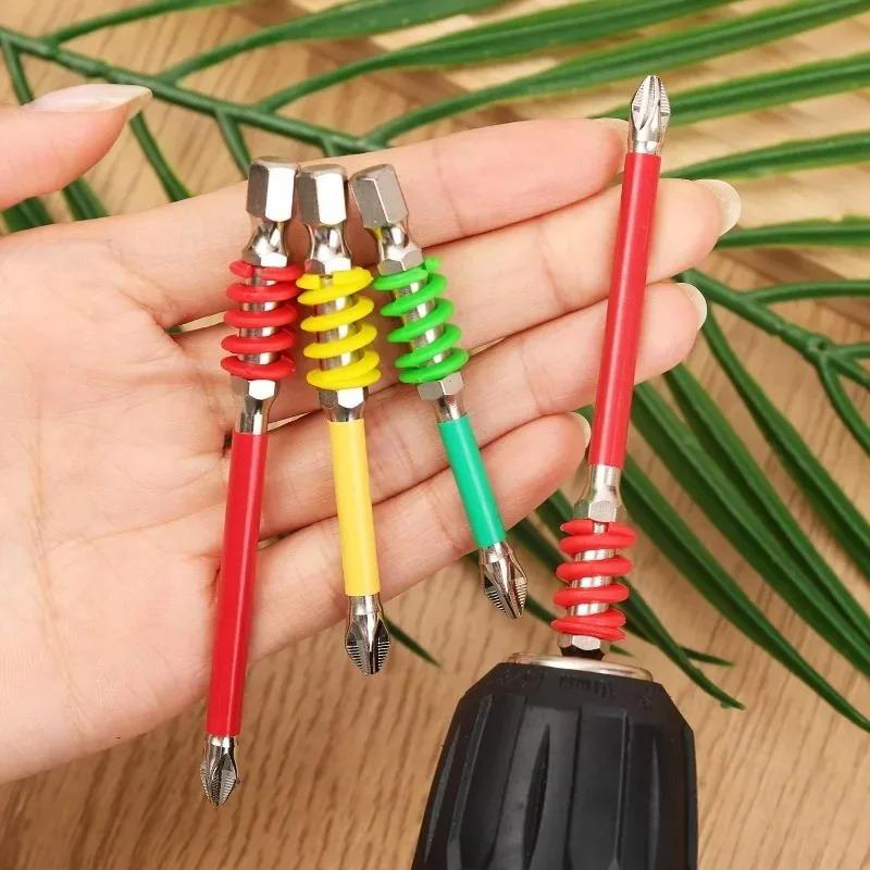 Magnetic Anti Slip High Hardness Screwdriver Bit Set With Multiple Sizes And Storage Case Perfect For Home Repair Woodworking