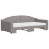 Extendable Daybed with Mattresses Taupe 100x200 Cm Fabric