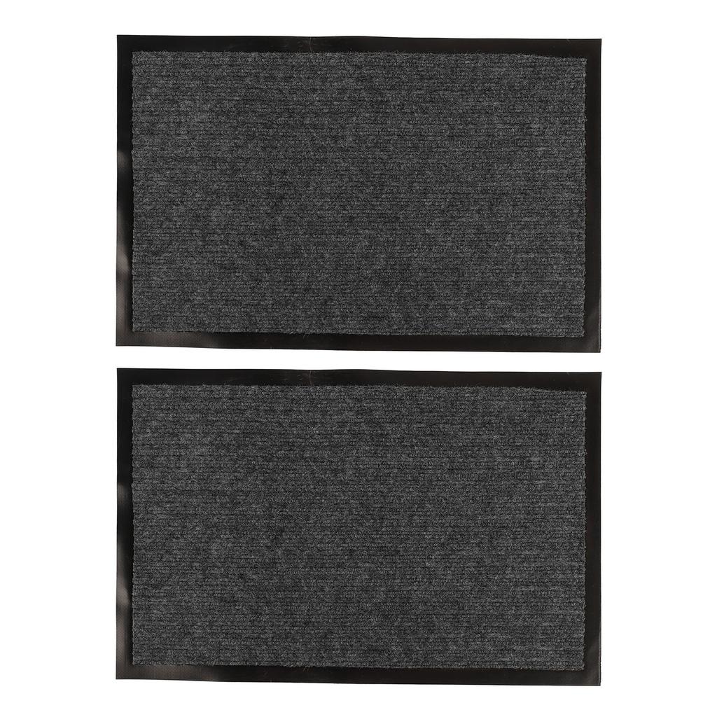 2PCS Indoor Door Mat Chemical Fiber Absorbent Non Slip Machine Washable Floor Rug for Bathroom