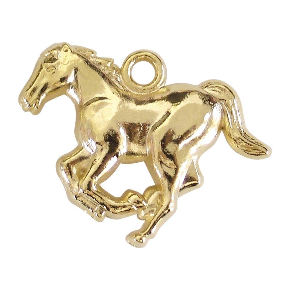 Daioh Seisakusho 2026 Zodiac Horse Lucky Gold Real Gold Netsuke String and Mounting Made in Realistic Pray for Good and Fortune Strap, 10-Piece Set,