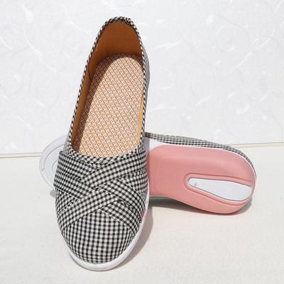 Della Tela Di Canapa Piatto Da Ginnastica Casual Resistente All'usura Da Barba Bordi Fascia Elastica Scarpe Basse Nuovo Dfg56