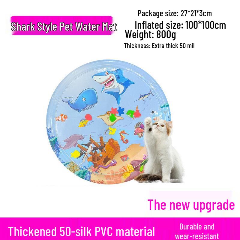 Douyin Cartoon Pet Inflatable Water Mat - Scratch-Resistant and Thickened for Cats