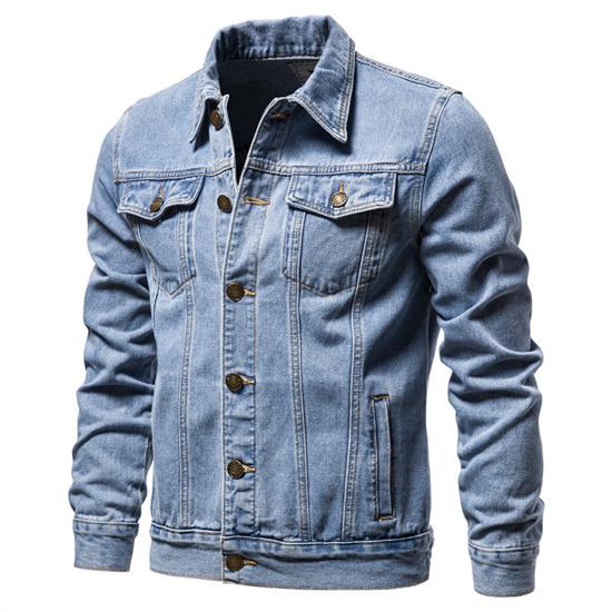 New Spring Autumn Simple New Men Denim Jackets Casual Fashion Slim Fits Jean Denim Jacket Patchwork Zipper Mens Clothing