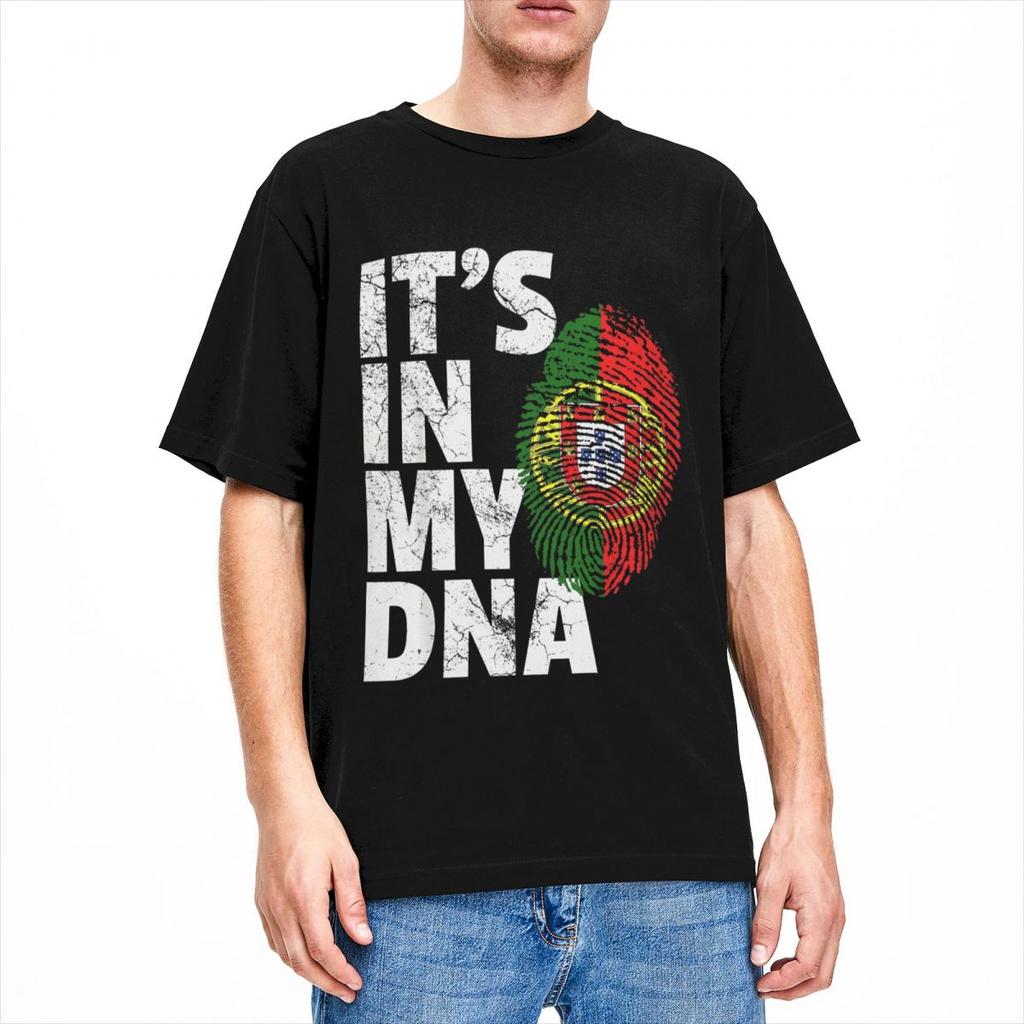 ES LIEGT IN MEINER DNA Portugiesische Portugal Flagge T-Shirt Sommer Lustige T-Shirts Baumwolle Harajuku T-Shirt Für Herren Kurzarm Kleidung