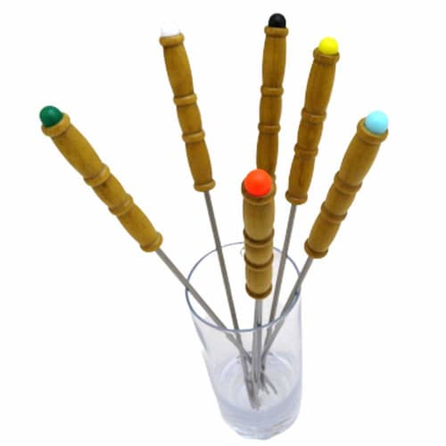 Endo Shoji Fondue Fork, Professional Grade, Wooden Handle: Natural Wood, Made In Japan, PHO24