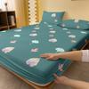 1 Simple Modern Plant Flower Leaf Printed Matte Fitted Sheet, Bedroom Printed Bed Cover, Bedding (Excluding Pillowcases)