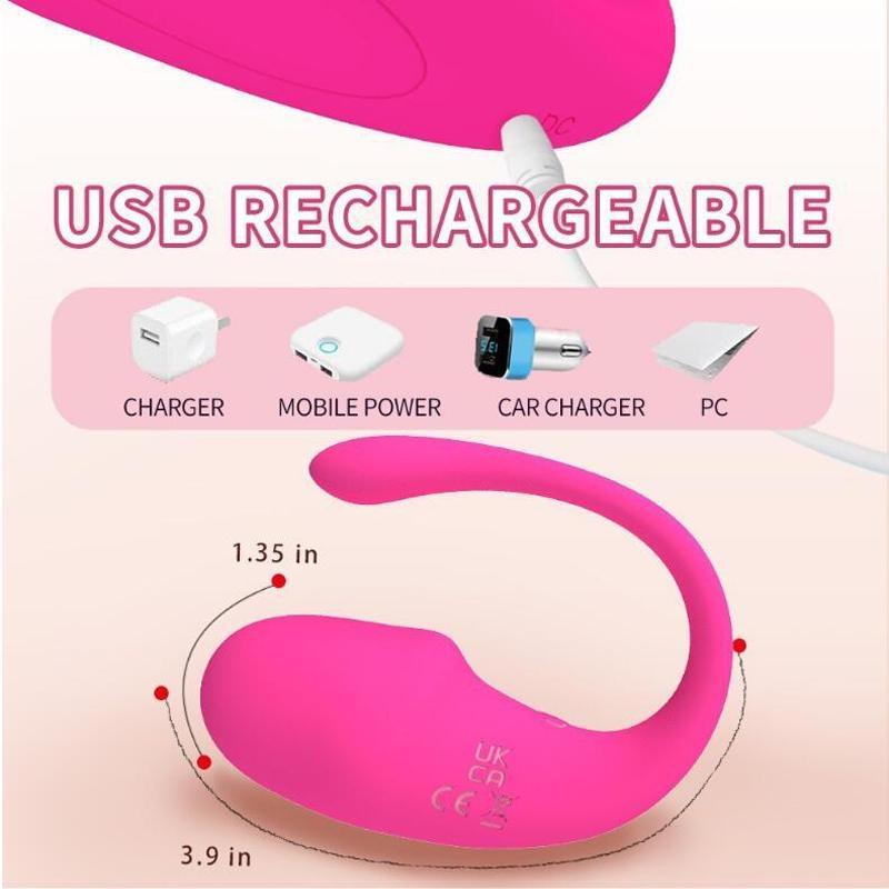 Vibrierender tragbarer G-Punkt-Ei-Vibrator, Smart-App-Fernbedienung, Dildo, Analsexspielzeug mit 10 Vibrationsmodi, Prostatamassager, Vaginastimulator