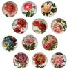 Ímã Macio de Vidro de Cristal Floral Vintage - Rosas, Peônias e Cravos Pintados à Mão