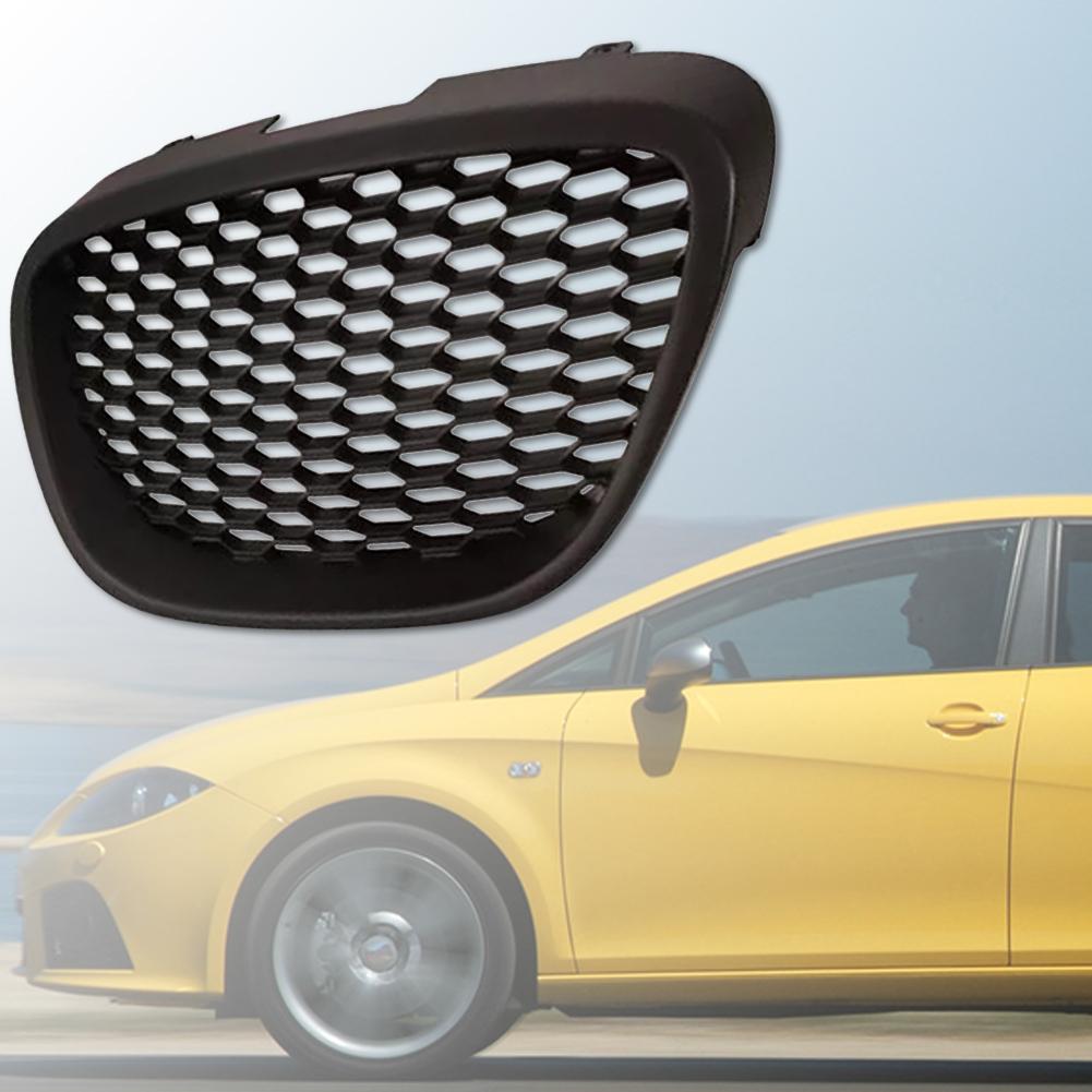 Mesh Badgeless Sport Racing Grill Black Front Honeycomb Grill Compatible with Seat Leon MK2 1P 2006-2009