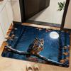Welcome Doormat and Home Decor Plush Carpet! This Machine-washable, Quick-dry Mat for Indoor and Outdoor Use Features a Dreamy Moonlit Forest Design. 