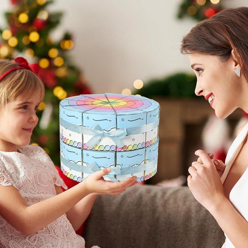 Xiaomi 1-20Bags Triangle Cake Shape Birthday Party Favor Box Creative Candy Holder Gift Box for Table Decoration Candy Buffet